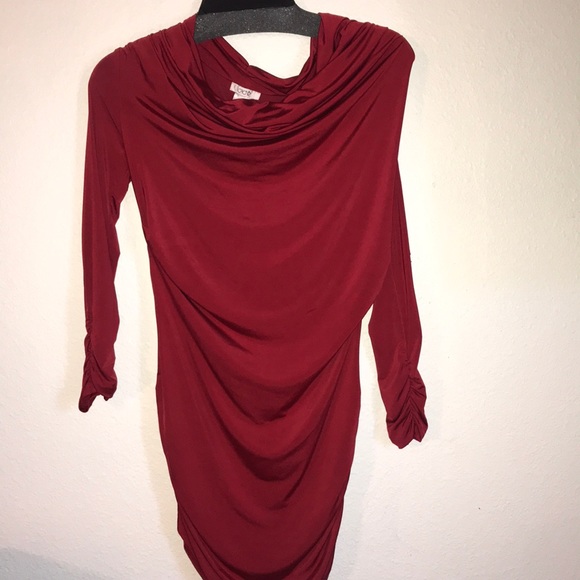 red long tight dress